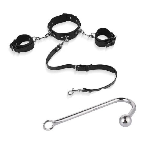5334 Hook Anal and with Collar Elegant Beaded Cuffs 0706